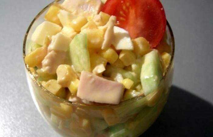 Рецепт Куриный салат с манго  шаг-4