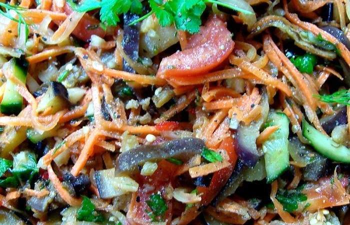 Рецепт Осенний салат из баклажанов по-корейски шаг-6