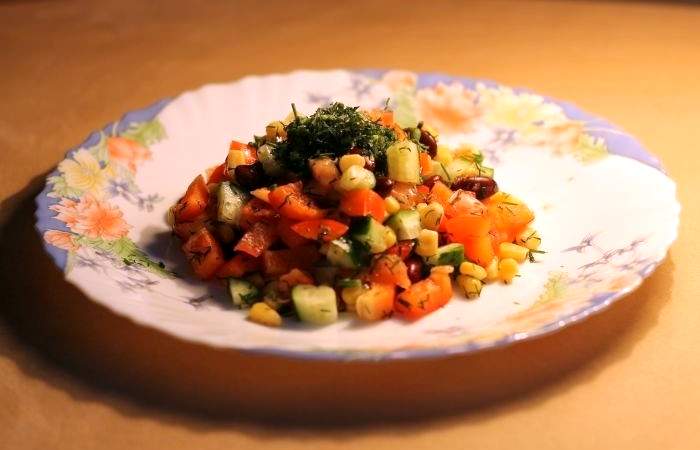 Рецепт Овощной салат с фасолью шаг-6