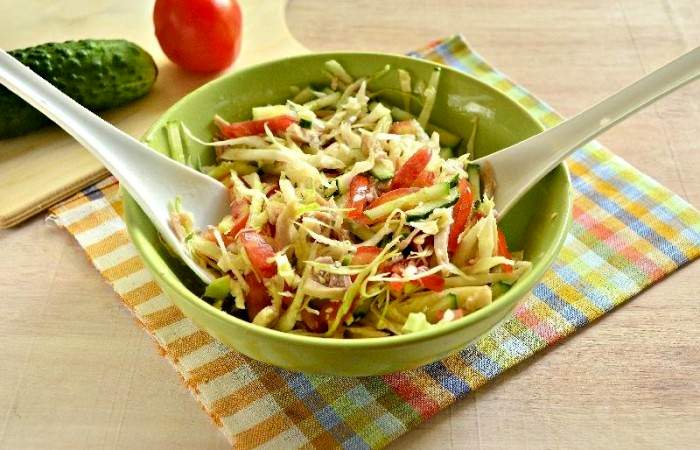 Рецепт Овощной салат с курицей шаг-9