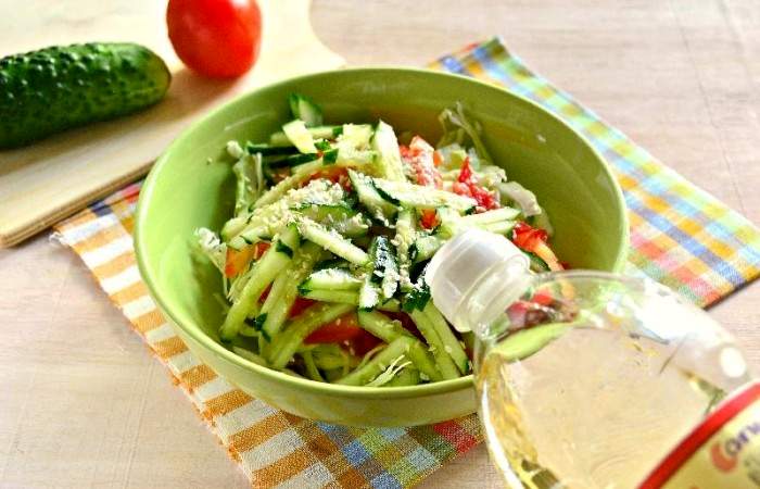 Рецепт Овощной салат с курицей шаг-8