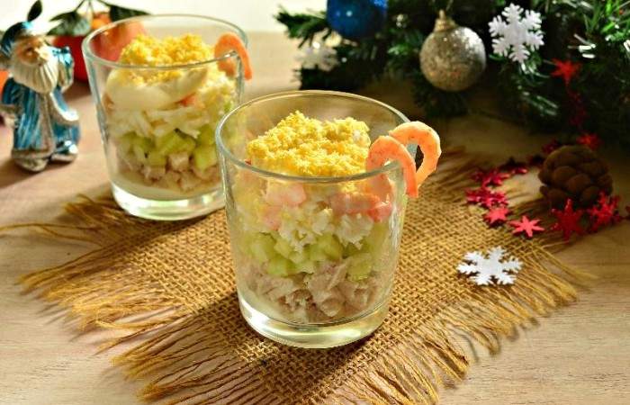 Рецепт Праздничный салат с креветками шаг-9