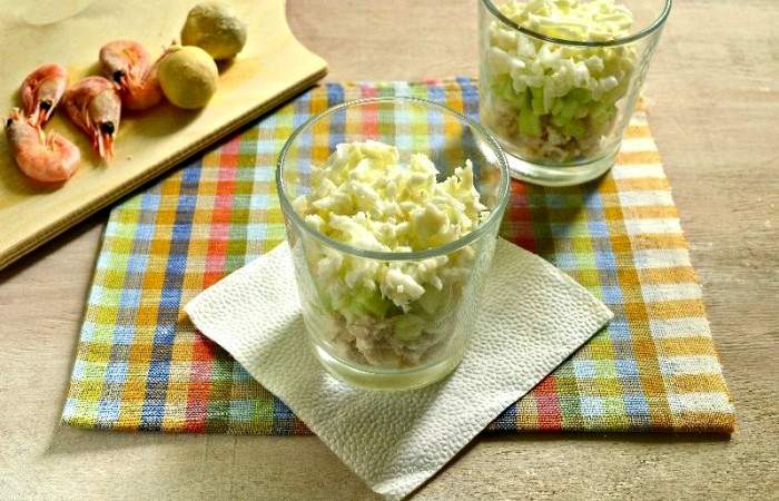 Рецепт Праздничный салат с креветками шаг-5