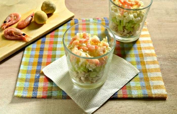 Рецепт Праздничный салат с креветками шаг-6
