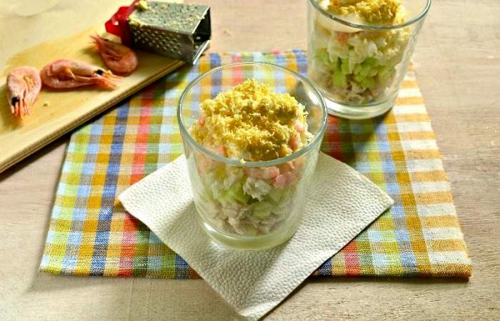 Рецепт Праздничный салат с креветками шаг-8