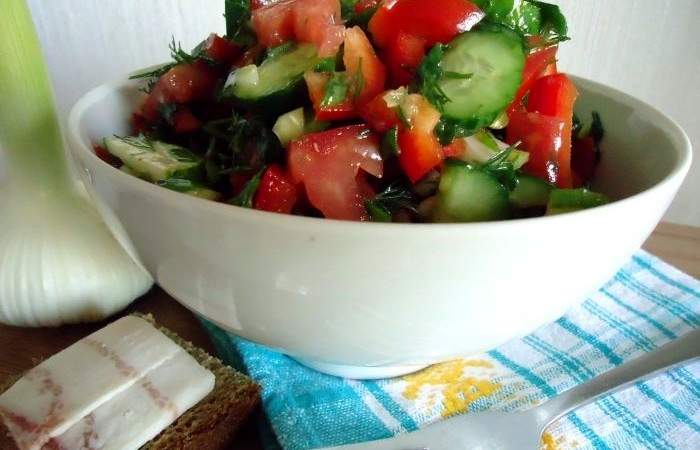 Рецепт Простой овощной салат  шаг-4