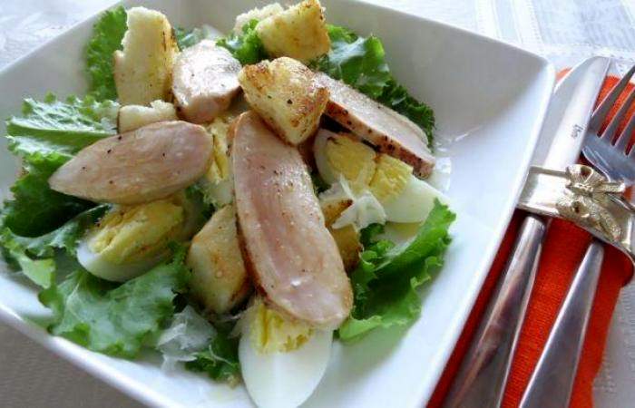 Классический рецепт салата с курицей «Цезарь»