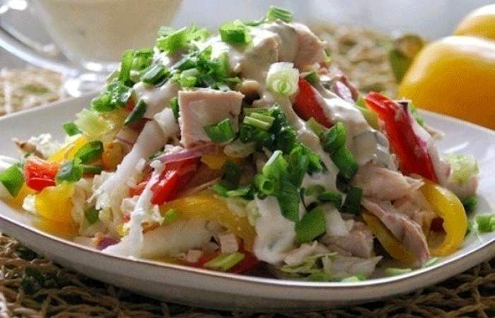 Рецепт Салат из овощей и курицы шаг-6