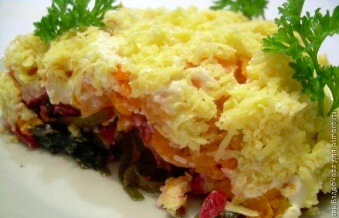 Рецепт Слоеный салат с водорослями шаг-10