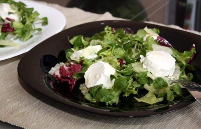 Рецепт Зеленый салат с козьим сыром шаг-5