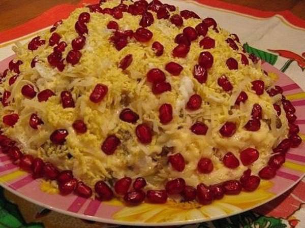 Рецепт Салат с гранатом и курицей Готовим Салаты Салат с гранатом и курицей