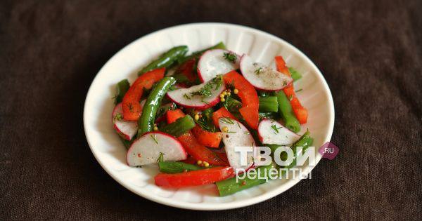 Рецепт Салат со стручковой фасолью Готовим Салаты Салат со стручковой фасолью