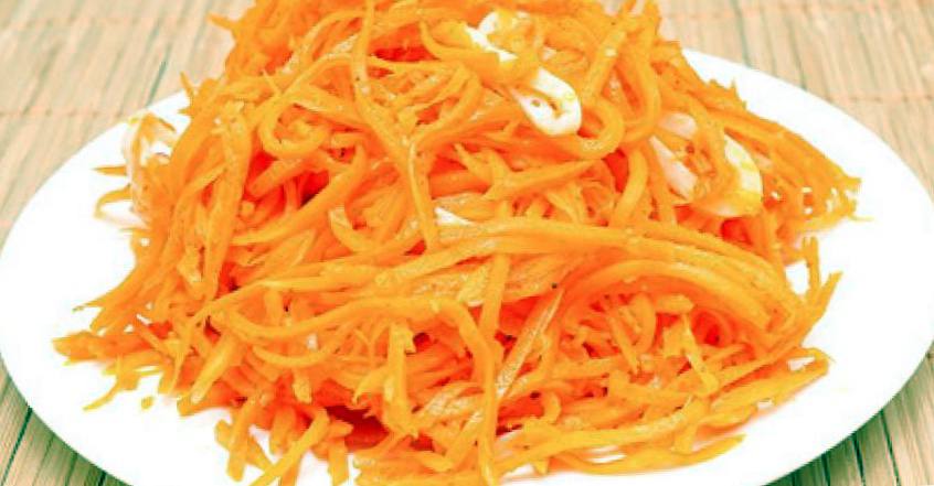 Рецепт Морковь по-корейски с кальмарами шаг-1