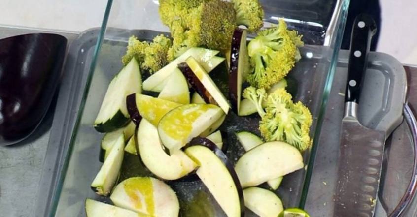 Рецепт Салат из булгура с овощами-гриль шаг-3