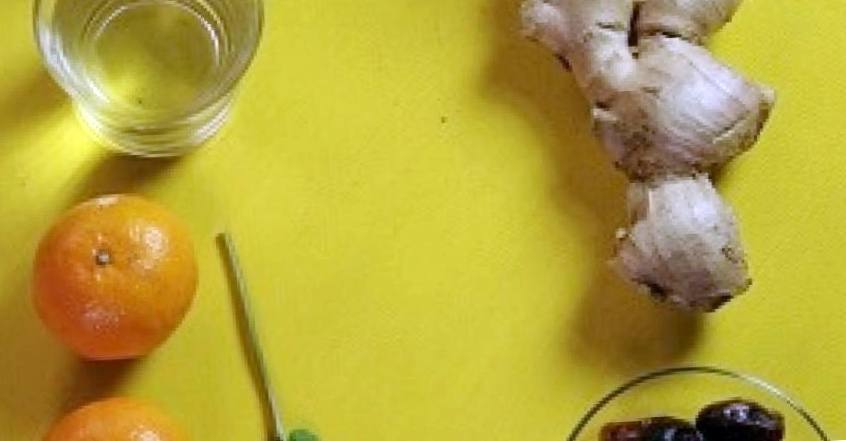 Рецепт Салат из фиников и мандаринов шаг-1