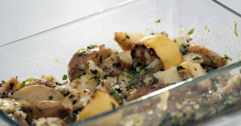 Рецепт Салат из картофеля с печёными лимонами шаг-6