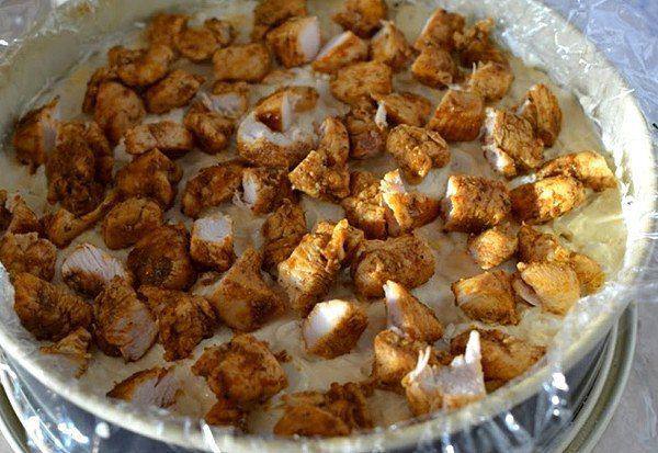 Рецепт Торт-салат с курицей и грибами шаг-3