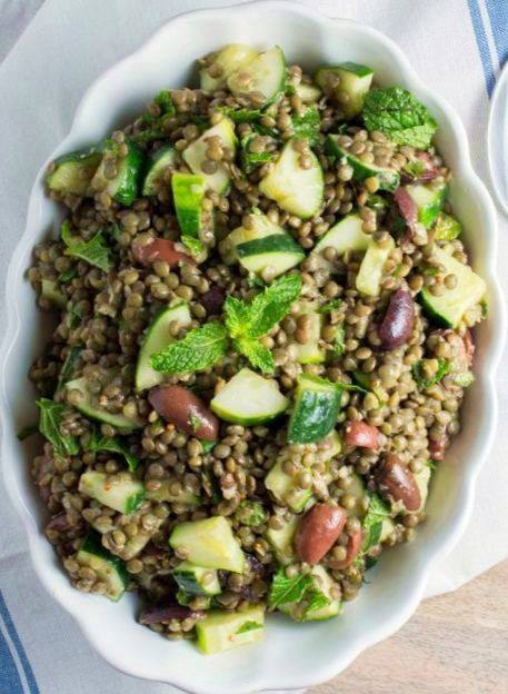 Рецепт Салат из чечевицы с огурцами и оливками Готовим Салаты Салат из чечевицы с огурцами и оливками