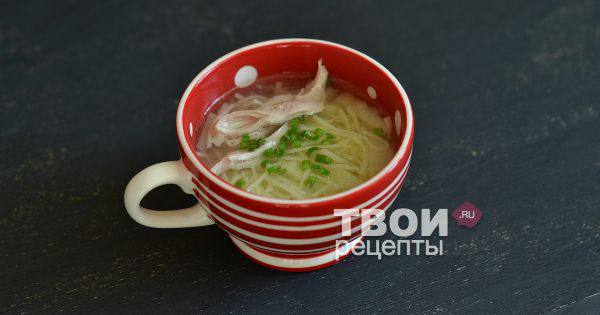 Рецепт Куриный суп с картофелем и лапшой Готовим Супы Куриный суп с картофелем и лапшой