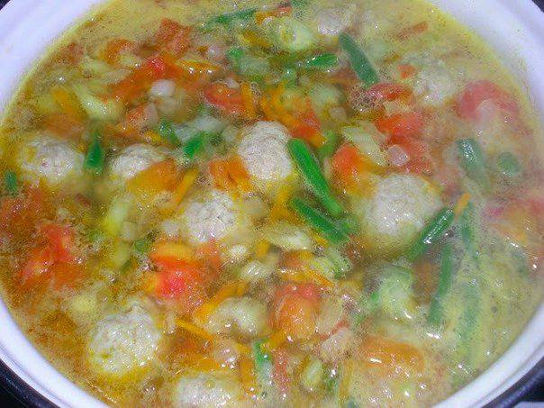 Рецепт Суп с фрикадельками и кус-кусом  шаг-4
