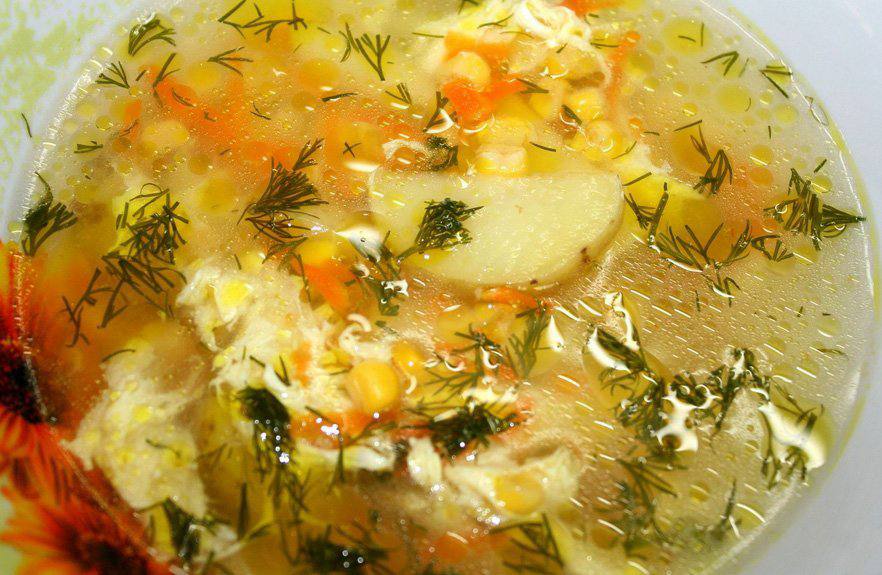 Рецепт Суп с кукурузой консервированной Готовим Супы Суп с кукурузой консервированной