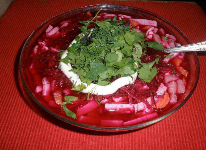 Рецепт Свекольник классический с мясом Готовим Супы Свекольник классический с мясом