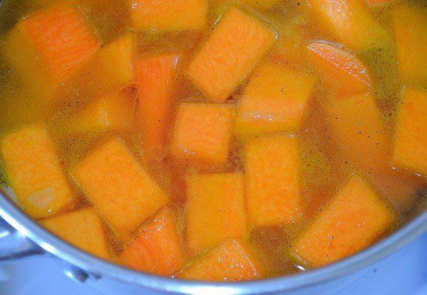 Рецепт Тыквенный крем-суп с беконом шаг-5
