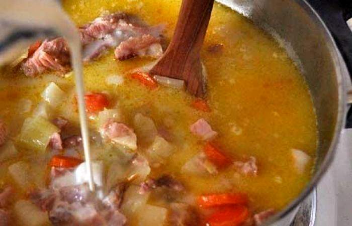 Рецепт Картофельный суп с ветчиной шаг-5