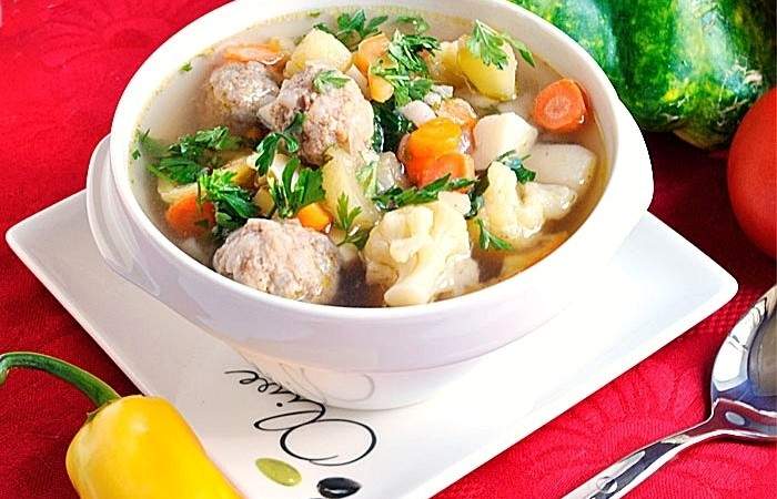 Рецепт Суп овощной с тефтелями шаг-5
