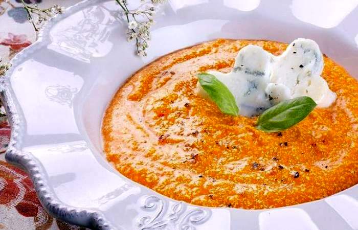 Рецепт Тыквенный крем-суп с сыром  шаг-4