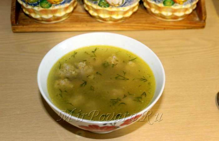 Рецепт Вкусный суп с фрикадельками шаг-13
