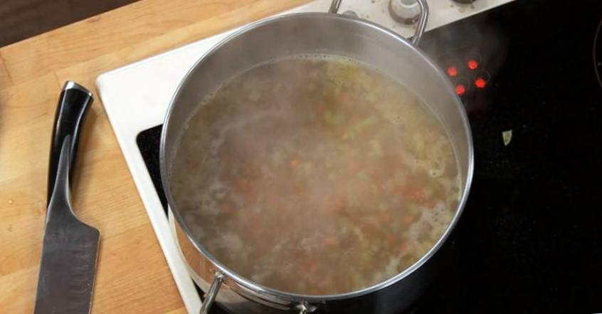 Рецепт Гречневый суп с потрошками на курином бульоне шаг-7