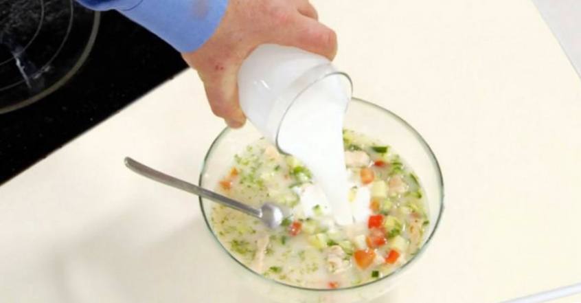 Рецепт Холодный суп с курицей  шаг-4