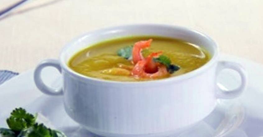 Рецепт Картофельный суп-пюре с креветками шаг-6
