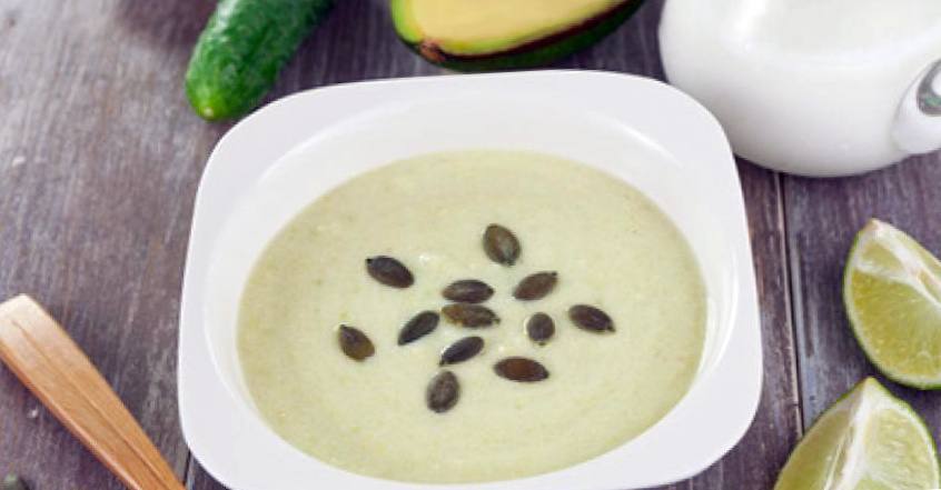 Рецепт Суп-пюре из огурцов и авокадо шаг-1