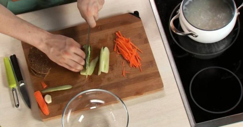 Рецепт Суп-пюре из риса и овощные роллы  шаг-2
