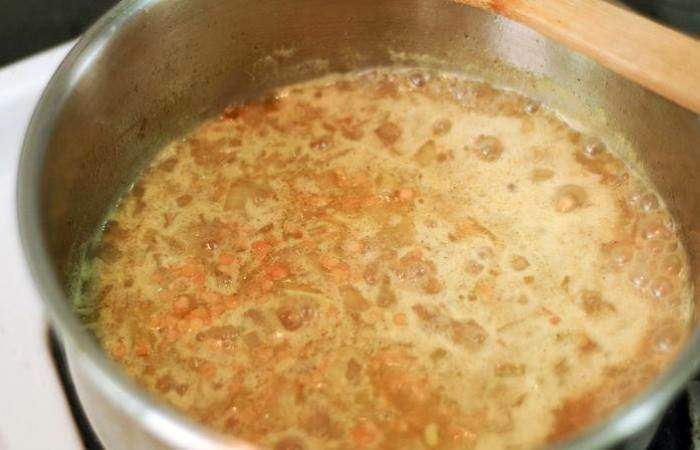 Рецепт Кокосовый острый суп с чечевицей шаг-5