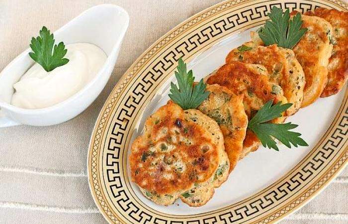 Рецепт Оладьи из гороховой муки с овощами Готовим Вегетарианские Оладьи из гороховой муки с овощами