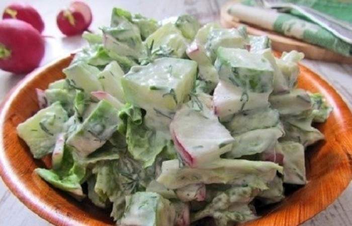 Рецепт Салат с редисом, огурцом и авокадо шаг-7
