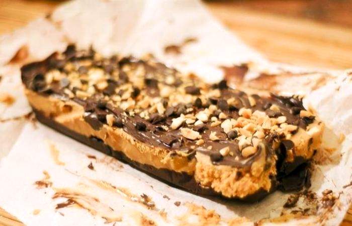 Рецепт Шоколадные батончики с арахисовым маслом шаг-9