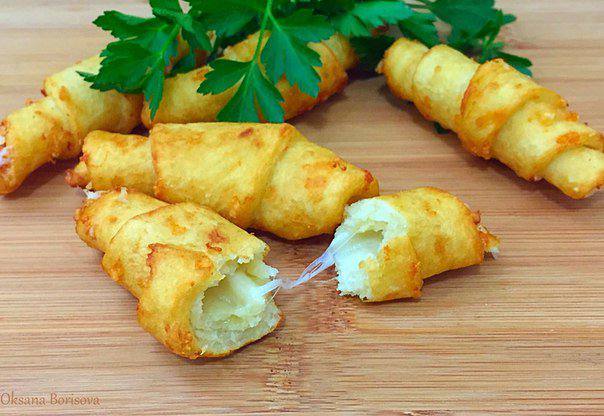 Рецепт Картофельные рогалики с сыром Готовим Выпечка Картофельные рогалики с сыром