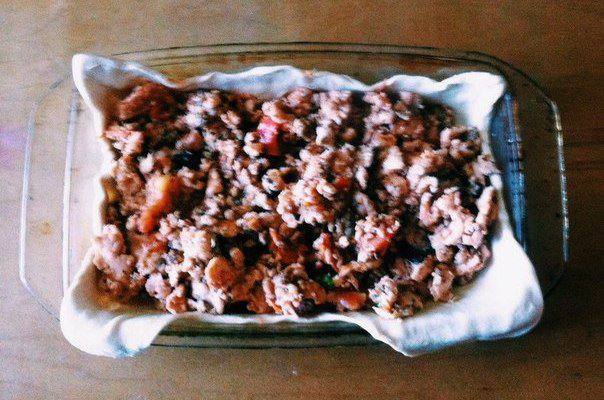 Рецепт Куриный пирог с томатами и базиликом шаг-3