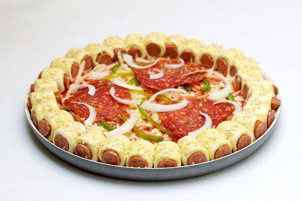 Рецепт Пицца с сосиской по краю шаг-5