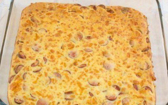 Рецепт Пирог с сыром и сосисками шаг-3