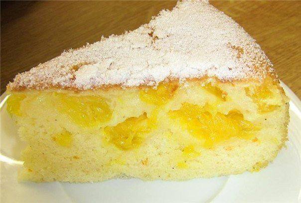 Рецепт Шарлотка с апельсинами Готовим Выпечка Шарлотка с апельсинами