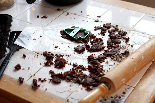 Рецепт Шоколадные печенье «Елочки» шаг-5