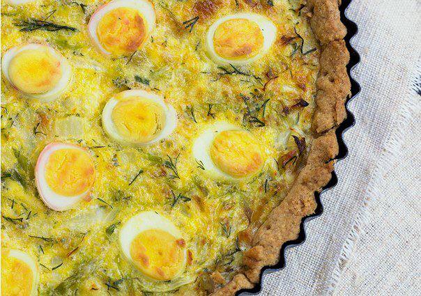 Рецепт Тарт с капустой и перепелиными яйцами шаг-1