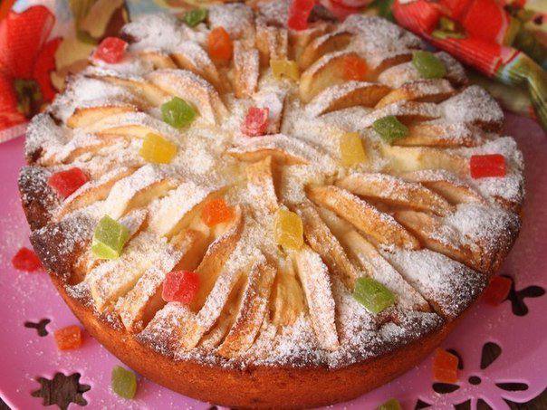Рецепт Творожно-яблочный пирог с цукатами шаг-6