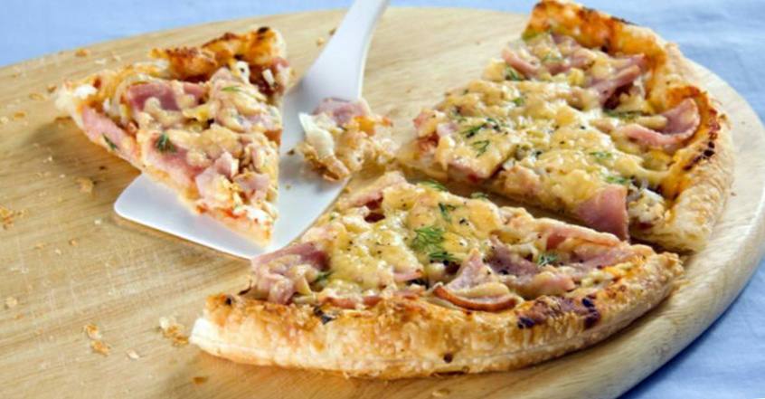Рецепт Пицца с ветчиной и лечо шаг-1