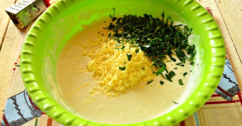 Рецепт Сытные блинчики с сыром и зеленью  шаг-2